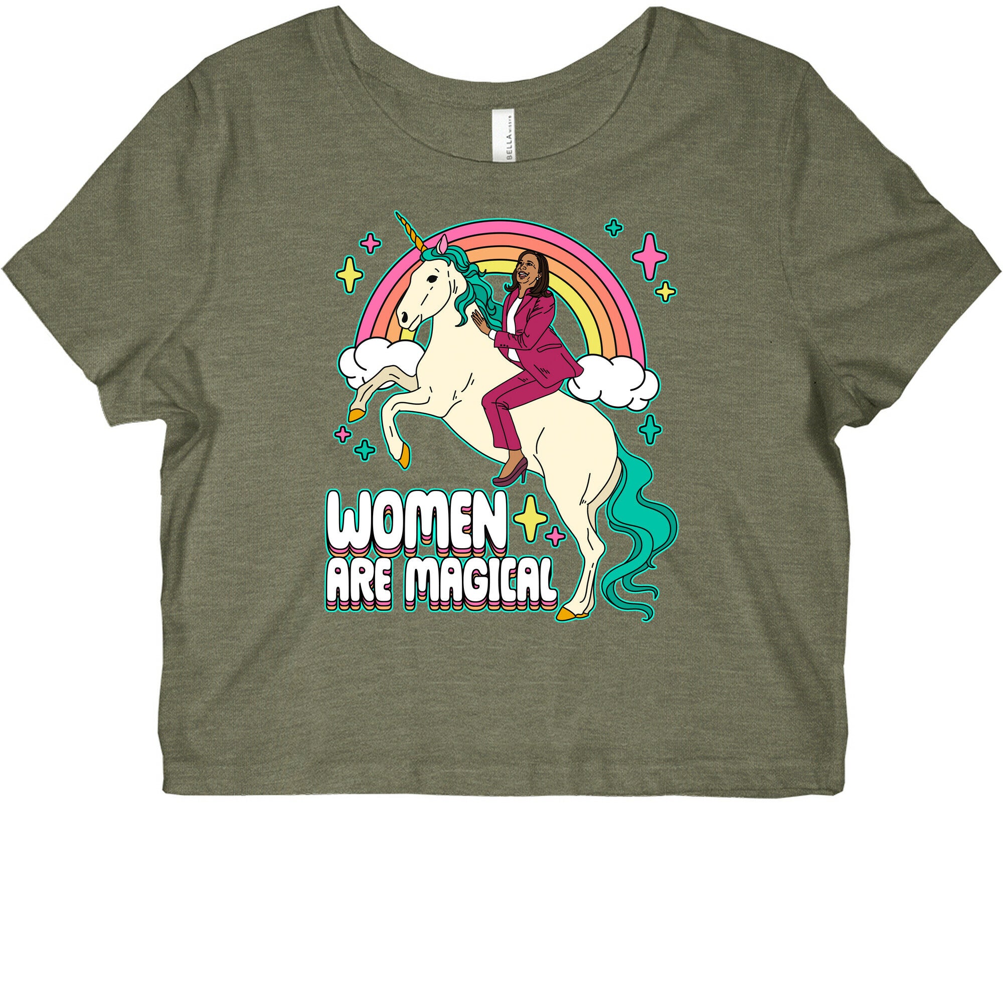 Women are Magical Kamala Harris Unicorn Graphic Baby Tee